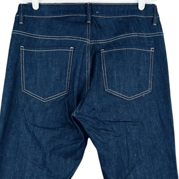 Permanent Women's Navy Blue Denim Jeans Size 14 Boot Cut Stretch Mid Rise NWT - Picture 4 of 15